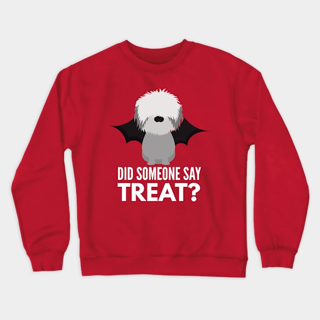 Bearded Collie Halloween Trick or Treat Crewneck Sweatshirt by DoggyStyles